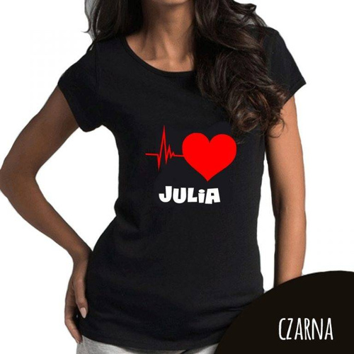 Bluzka damska "Puls serca" Moocha biały