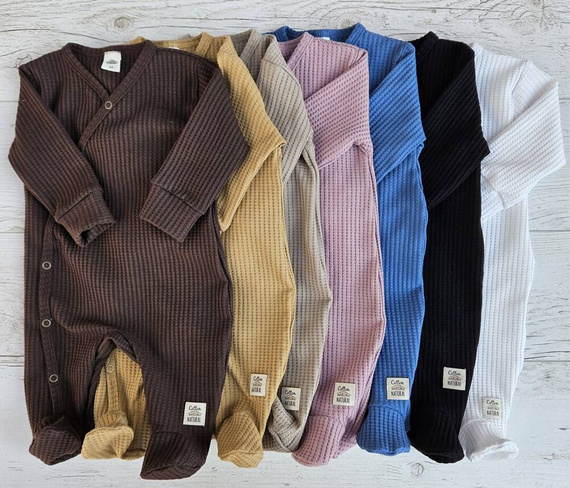 "Natural Waffel" Makoma Pajacyk niemowlęcy white