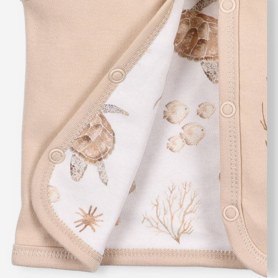 Turtles Kamizelka z bawełny organicznej Nini beżowy