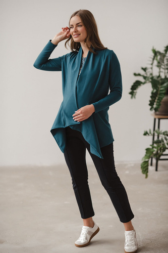 Mama Wrap Kardigan ciążowy Milk&Love morski