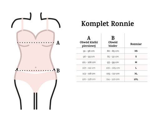 Ronnie Komplet Piżama Damska DKaren - czarny