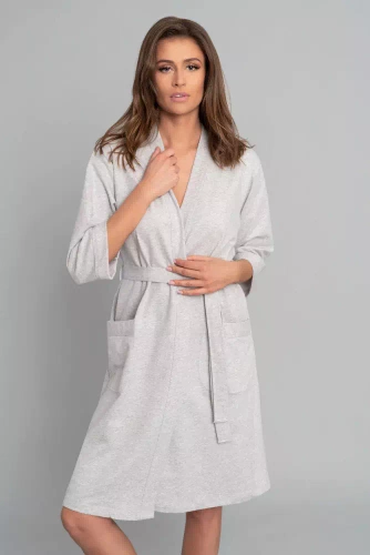 Karla Szlafrok damski Italian Fashion - jasny melange