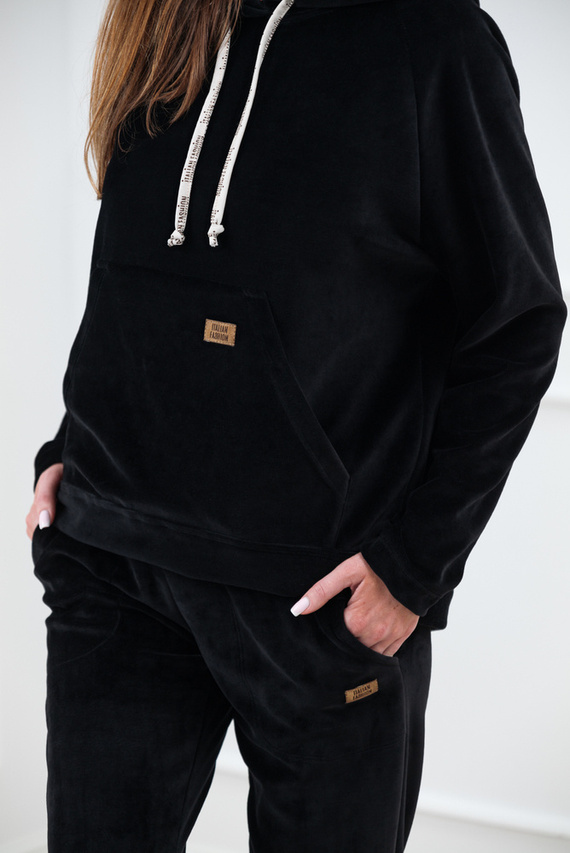 Oliw Bluza damska z kapturem Italian Fashion - czarny