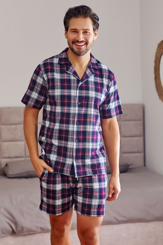 7234 Piżama Męska Doctor Nap - burgundy