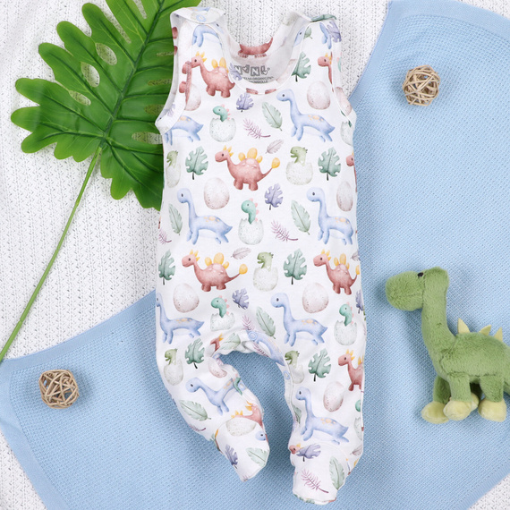 ABN-5569 Dino Explorer Śpiochy Nini – bawełna organiczna, wygodne zapięcie 