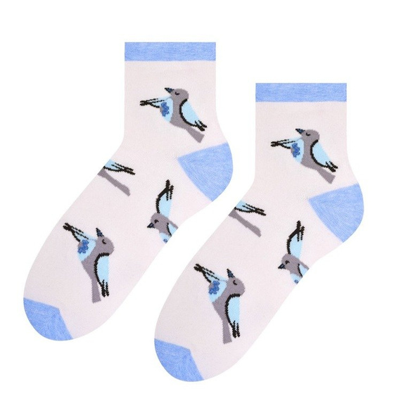 099 Skarpety damskie "Mama i córka" Steven 553 m.j.szary