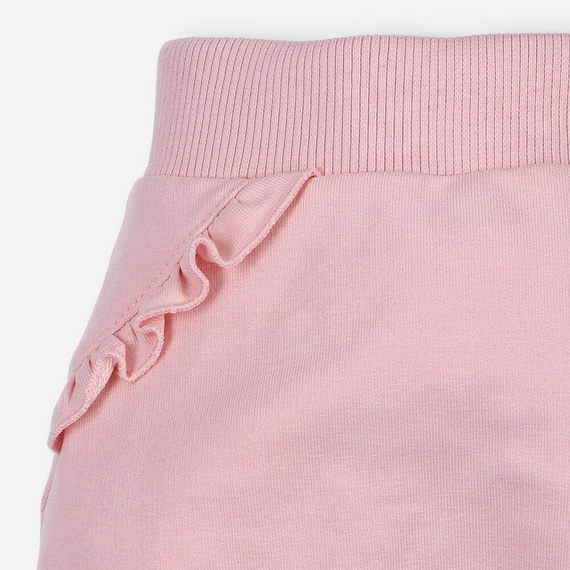 ABN-4518/PUR Spodnie dresowe z bawełny organicznej Nini pudrowy róż