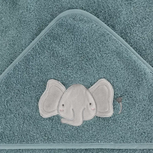 Baby 59 Słonik niemowlęce okrycie kąpielowe Eurofirany niebieski