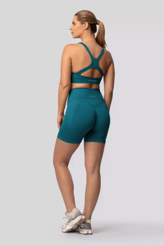 Spaio PUSH-UP PRO spodenki modelujące bezszwowe fitness szorty tale blue