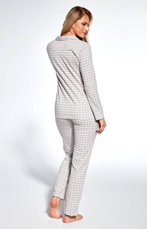 482/364 Ella Piżama damska rozpinana Cornette - ecru