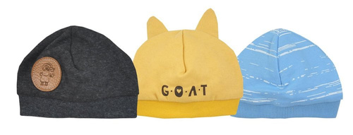 Mountains Koala Czapka bawełniana z uszkami - żółty