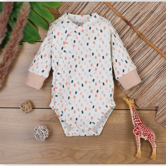 ABN-5321/KRE Body kopertowe z bawełny organicznej Nini kremowy 