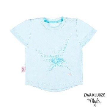 T- shirt bluzeczka "LITTLE CHAMPION" dla dziewczynki Ewa Klucze turkusowa