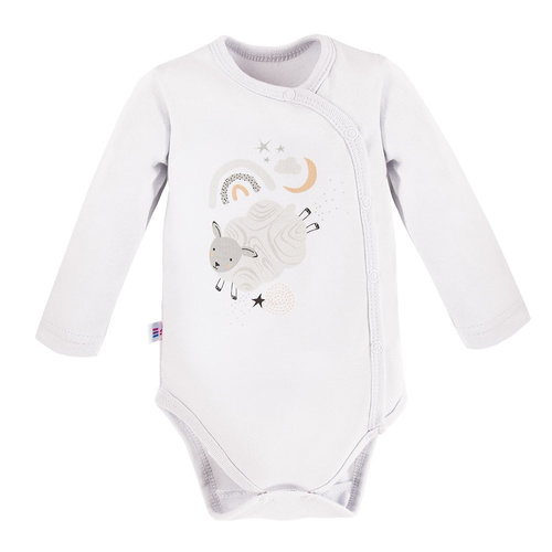 Mellow Ewa Klucze Rozpinane body z długim rękawem - biały