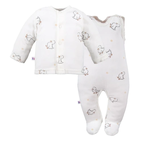 Little Ducks Eevi Śpioch + Kaftan - ecru