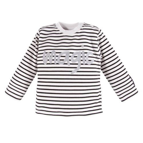 Magic Eevi Bluzka z długim rękawem- biała-paski