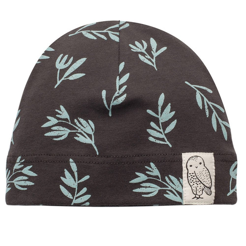 Czapka bawełniana "Stay Green" Pinokio - grafit druk