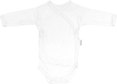 BDB Basic Mamatti Body kopertowe z długim rękawem - biały