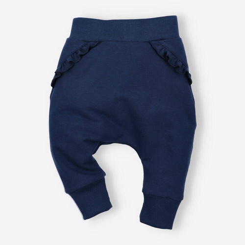 ABN-4518/GRASpodnie dresowe z bawełny organicznej Nini granatowy