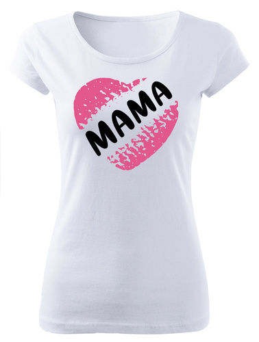 "Mama z sercem" koszulka damska Dzień Mamy Moocha biały