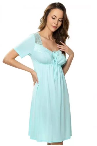 86561 Lori Koszula Nocna ciążowa i do karmienia Mewa miętowy