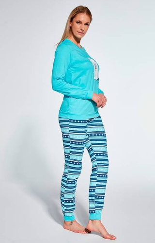 Cornette 671/345 Sweet Puppy Piżama damska turkusowy