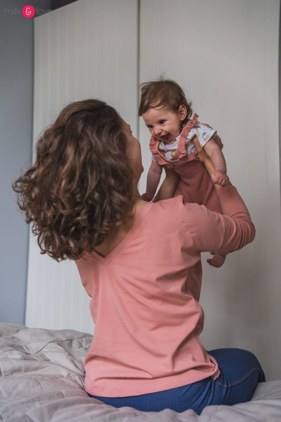 Two Ways Milk&Love bluzka ciążowa i do karmienia ochra