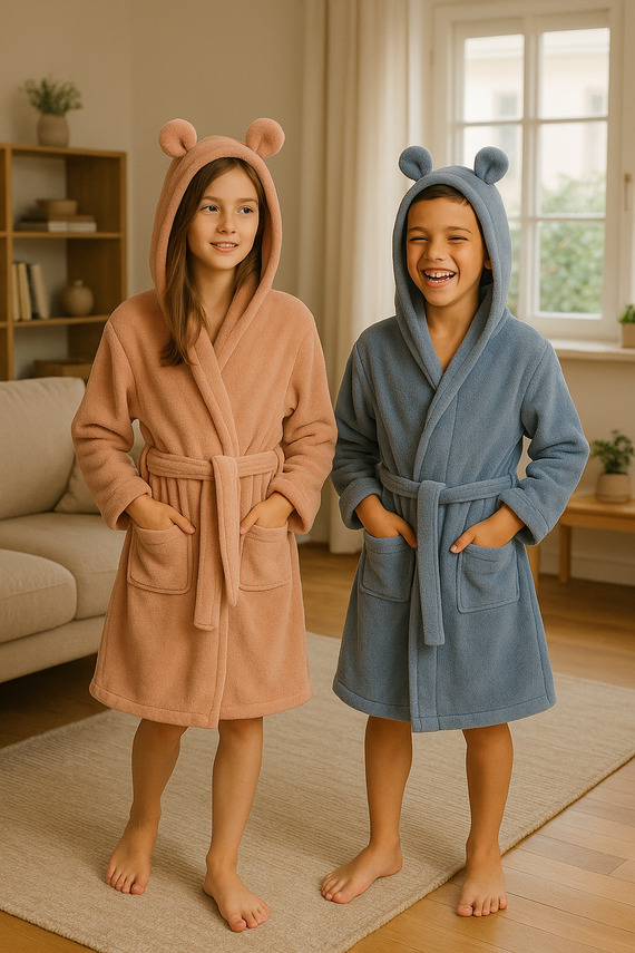 Bear szlafrok dziecięcy Kids Envie rose pink 