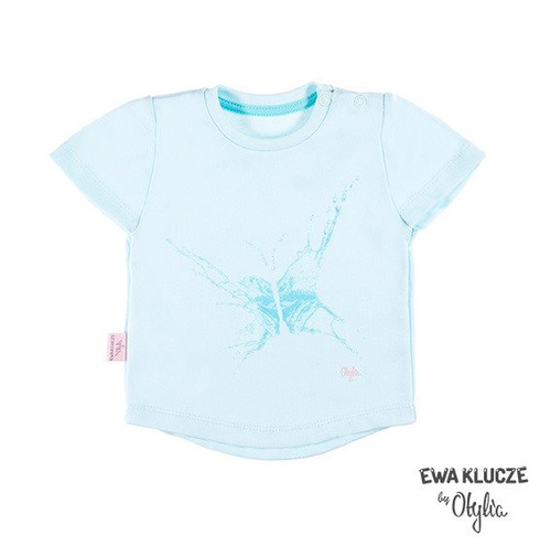 T- shirt bluzeczka "LITTLE CHAMPION" dla dziewczynki Ewa Klucze turkusowa