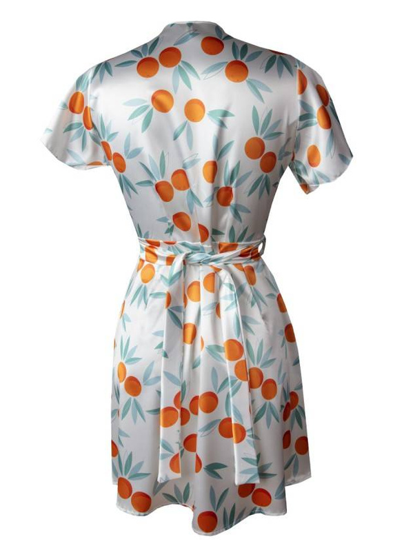 Andrea Satynowa Podomka damska DKaren - biały 19