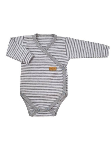 "Lines" Terjan Body rozpinane z długim rękawem - szary