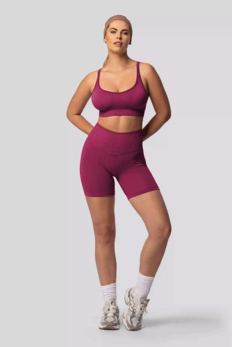 Spaio PUSH-UP PRO spodenki modelujące bezszwowe fitness szorty red wine