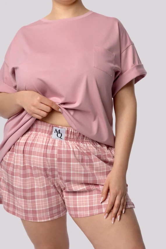 Joy shortsleeve Piżama damska Mona rose pink