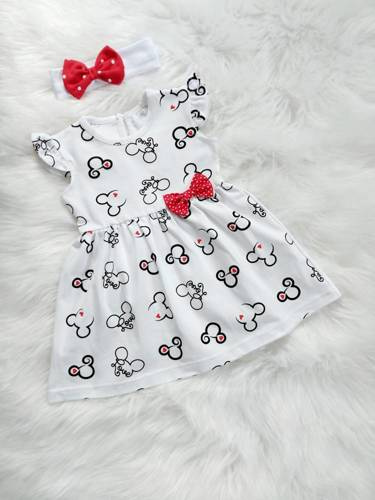 Myszki Sukienka dziewczęca Bambarillo biały
