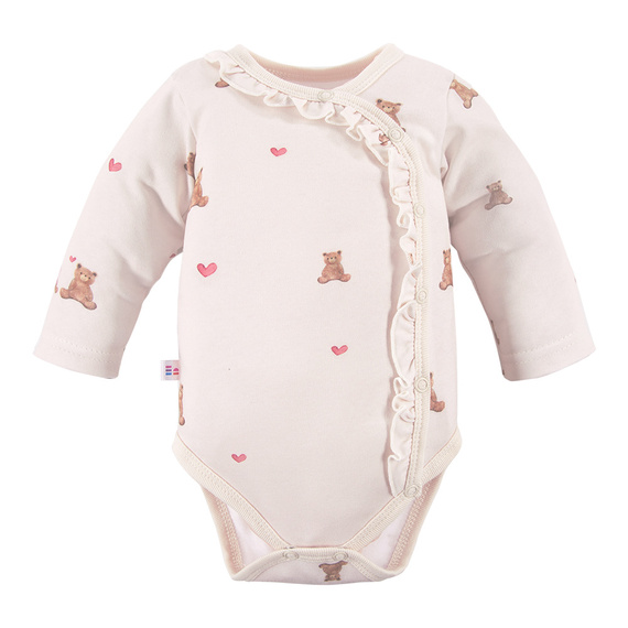 Hearts & Bears Eevi Body rozpinane prążkowane - ecru