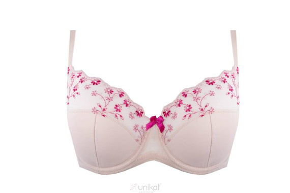 Vivian biustonosz semi soft półusztywniany Unikat beżowy-różowy