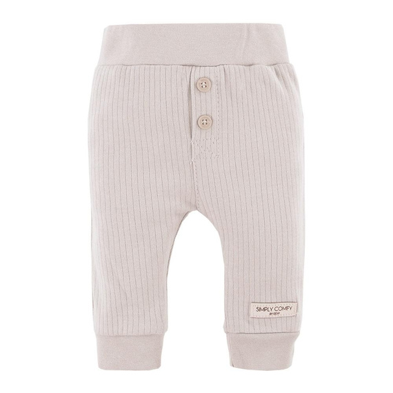 Legginsy bawełniane z guzikami "SIMPLY COMFY" Ewa Klucze - beż