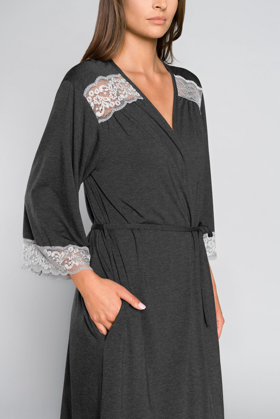 Sonata Szlafrok Damski Italian Fashion ciemny melanż