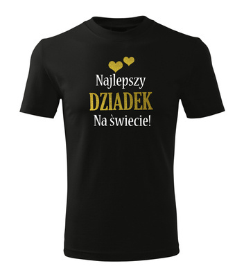 "Najlepszy DZIADEK NA ŚWIECIE – złoty nadruk" Moocha koszulka męska czarny