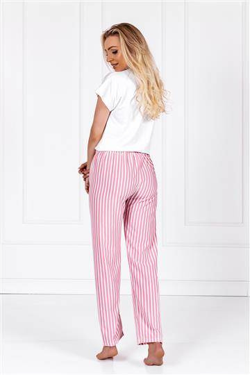 Jennifer piżama damska Momenti Per Me white-pink