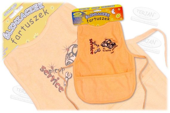 Śliniak fartuszek TERJAN różowy