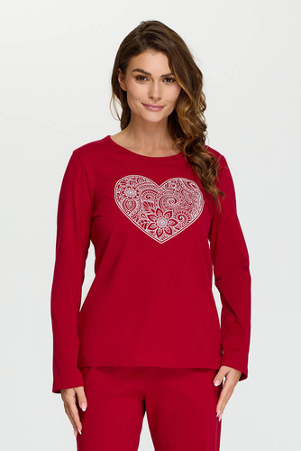 10 Piżama damska Senizo bordowy