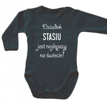 "Dziadek najlepszy na świecie" Moocha body długi rękaw czarny