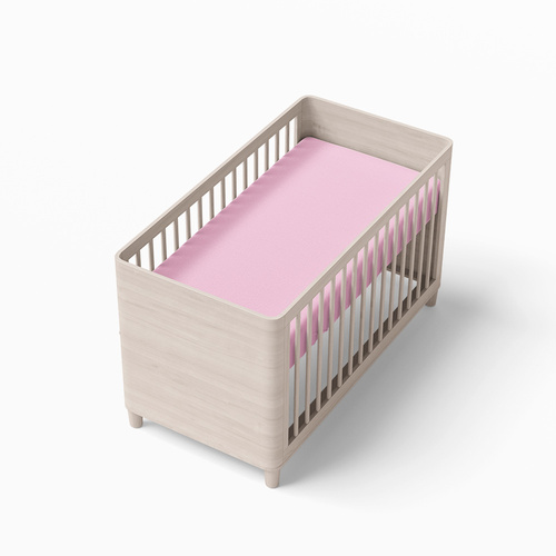 Eevi Prześcieradło dziecięce bawełniane - różowy