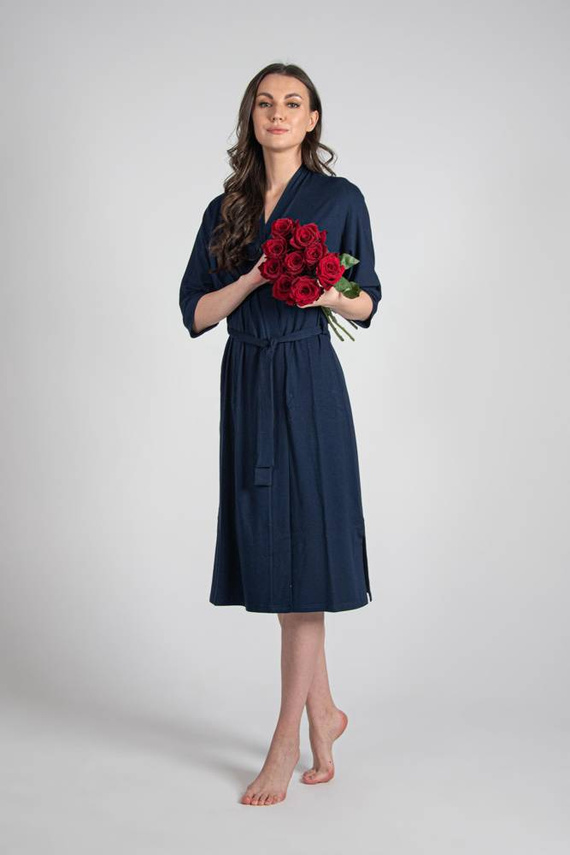 942 Visa Szlafrok Długi De Lafense - granat