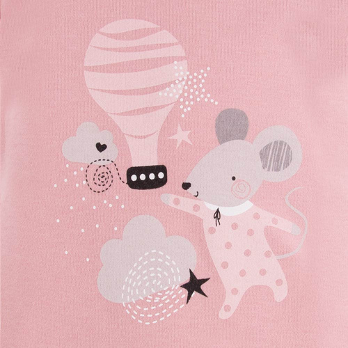 Mellow Ewa Klucze Body z krótkim rękawem - róż 