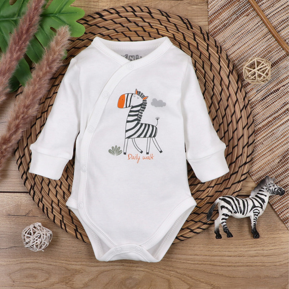 ABN-5322/ECR Zebra Body kopertowe z bawełny organicznej Nini ecru