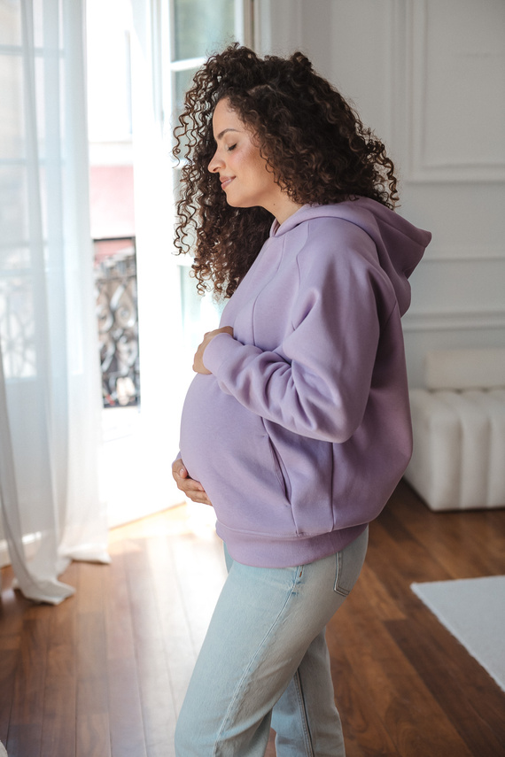 Motherhood Milk&Love bluza do karmienia oversize fioletowy