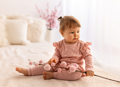 "Rose Bonica" Makoma legginsy pudrowy róż