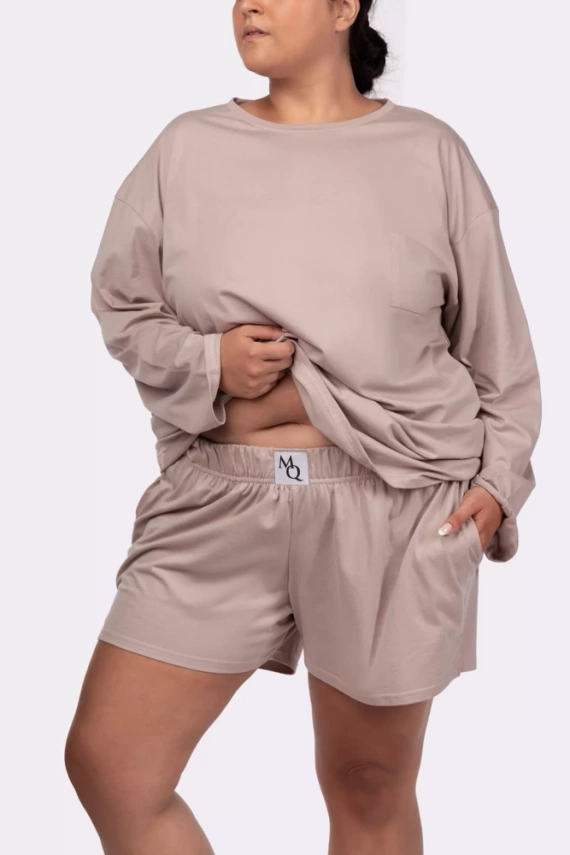 Joy longsleeve Piżama damska Mona beige